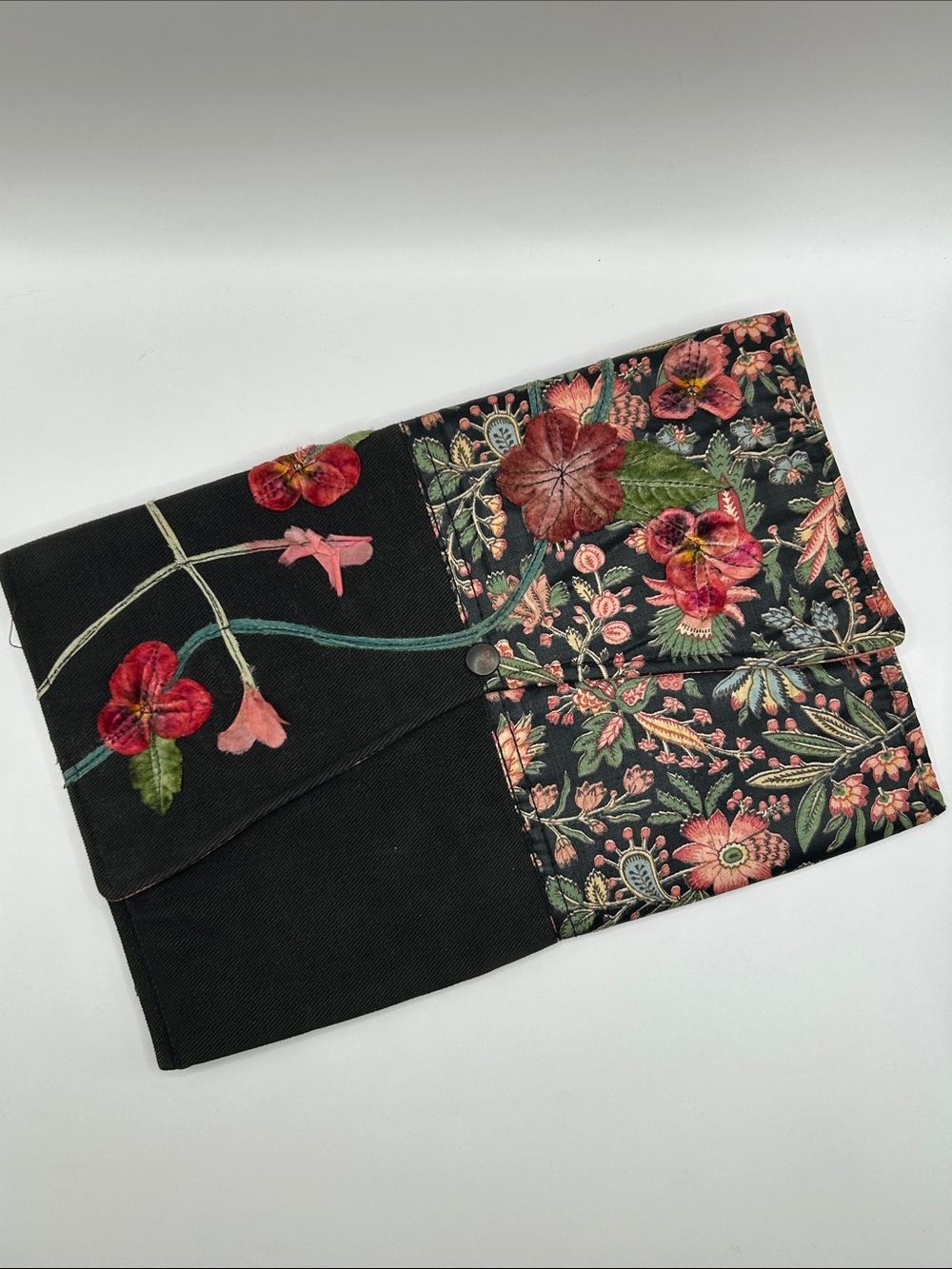 Vintage Flower Appliqué Clutch Above the Crowd California